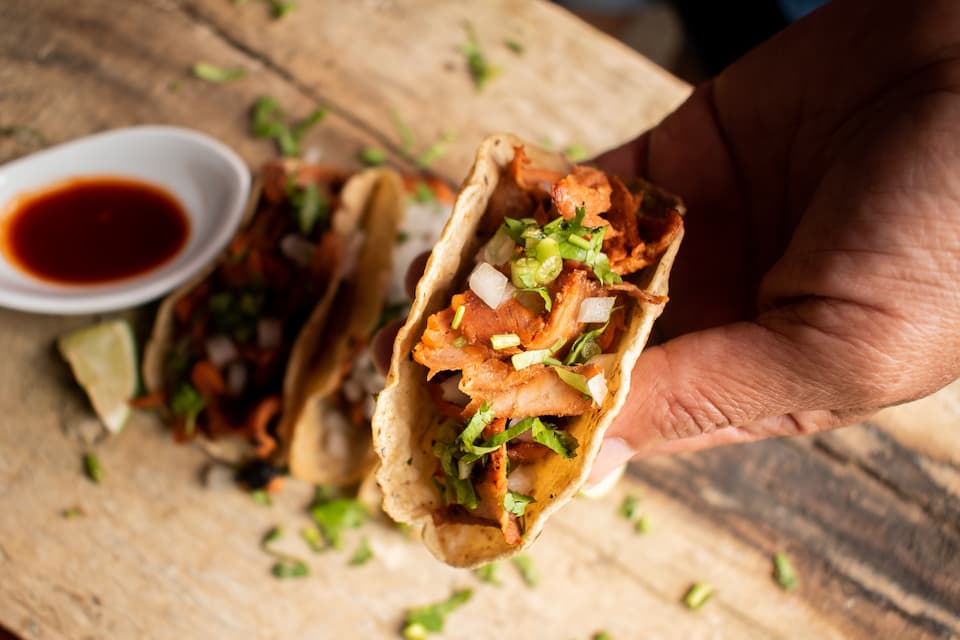Person Showing Taco