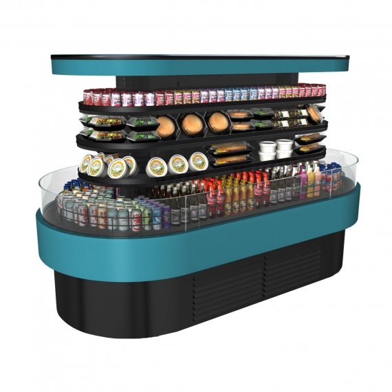 Island Type Self-Serve Refrigerated Display Case Structural Concepts FSI663R 80 inches