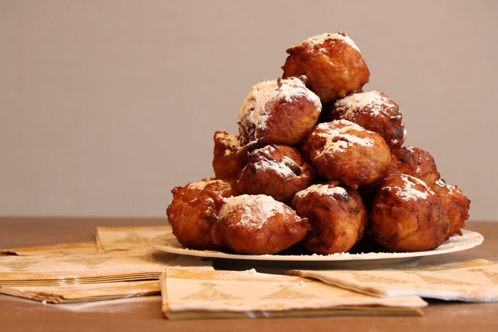 Oliebollen - traditional new year's food of Holland 