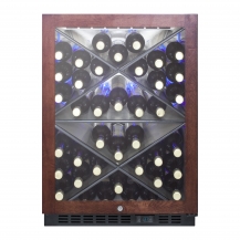 Summit SCR610BLXPNR 24 inc Glass Door Wine Cellar, 5 cu. ft., 40 Bottles - Chef's Deal
