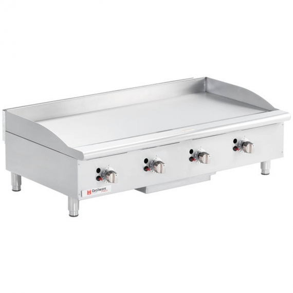 CecilwareÂ® Pro CE-G8TPF 48" Countertop Gas Griddle with Thermostatic Controls, 1" Thick Plate- Chef's Deal