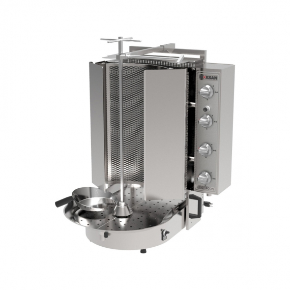 Inoksan PDG400NM 41" Gas Gyro Machine with Wire Mesh, 130 lbs Capacity, 8 Burner - Chef's Deal