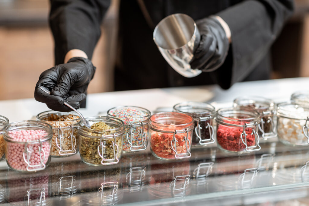 other-ice-cream-shop-equipment-chef-making-ice-cream-with-toppings - Chef's Deal