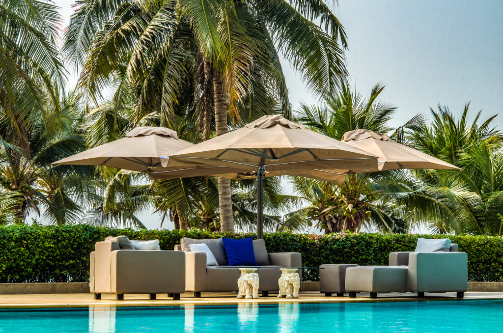 commercial umbrella and lounge set-Chef's Deal