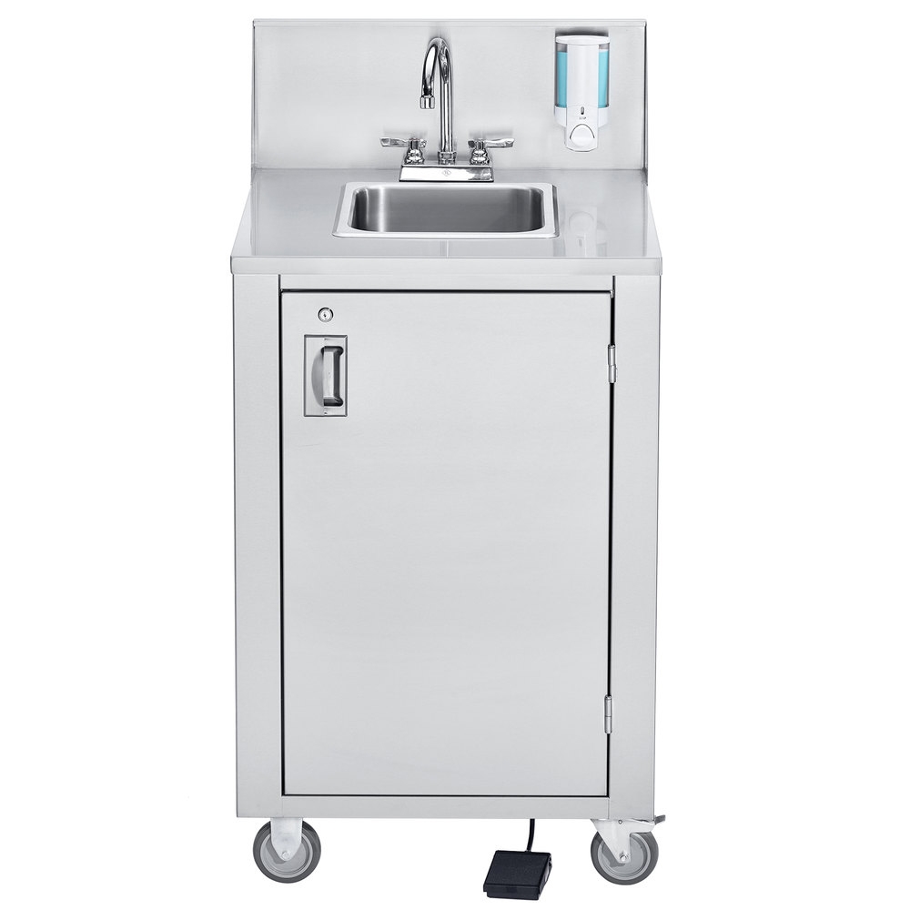 Crown Verity CV-PHS-4 Portable Hand Sink, 12" W x 14" Front-to-Back x 6" Deep Bowl - Mobile Kitchen Equipment - Chef's Deal