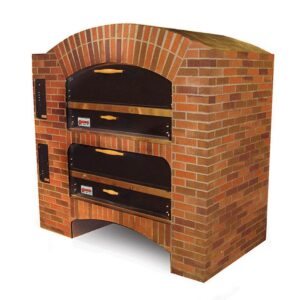 Marsal MB-42 STACKED Brick Lined Gas Double Deck Pizza Oven, Two 36x42inch Baking Chamber - Restaurant Pizza Ovens - Chef's Deal