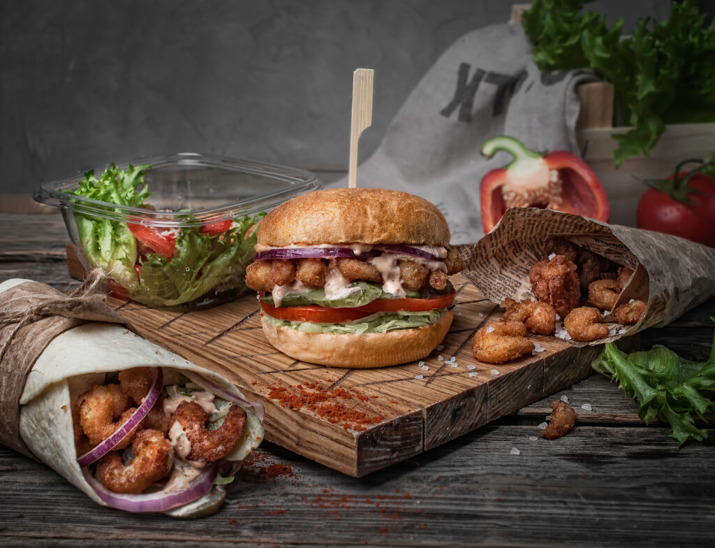 National Fast Food Day - A Hamburger with Salad Bowl - Chef's Deal