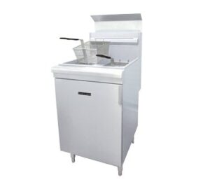 Black Diamond BDGF-150/LPG Floor Model Gas Fryer w/ 2 Fryer Baskets, 70 lbs. Fat Capacity - Fast Food Restaurant Equipment - Chef's Deal