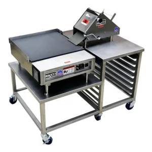 BE&SCO 23-12&32N Manual Mini Tortilla Wedge Press and Grill Combo - Machines to Make Tortillas - Chef's Deal