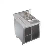 Krowne KR24-24SC-L 24" Wet & Dry Underbar Waste Cabinet
