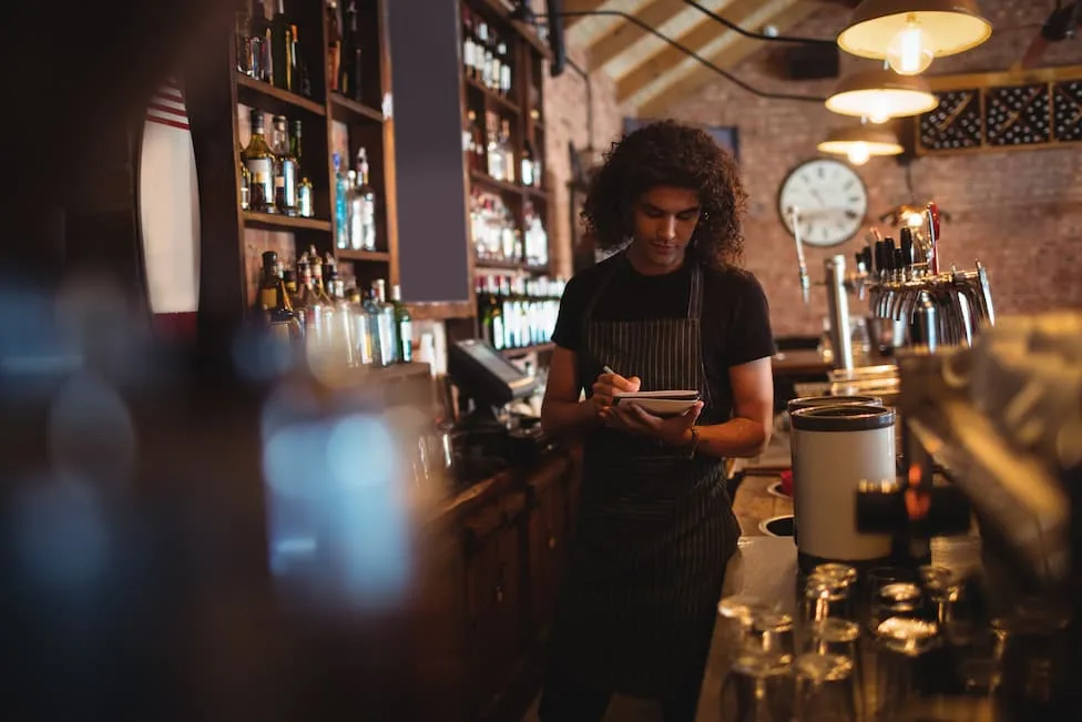 Waiter following a regular maintenance check