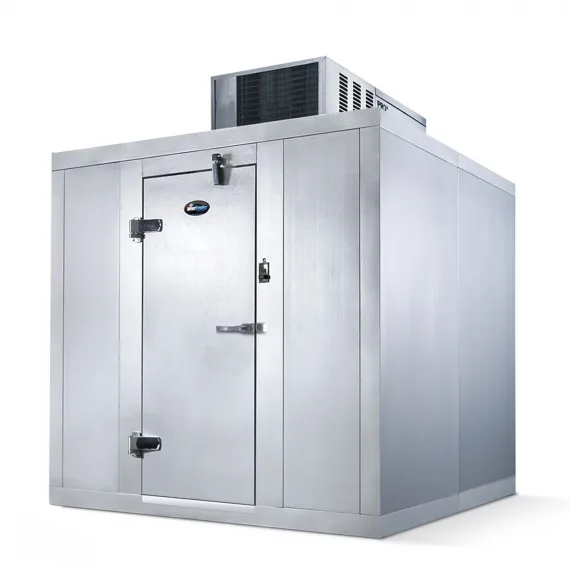 AmeriKooler QC060877-FBSC 6 X 8 ft Quick Ship Indoor Walk-In Cooler with Floor, Self-Contained