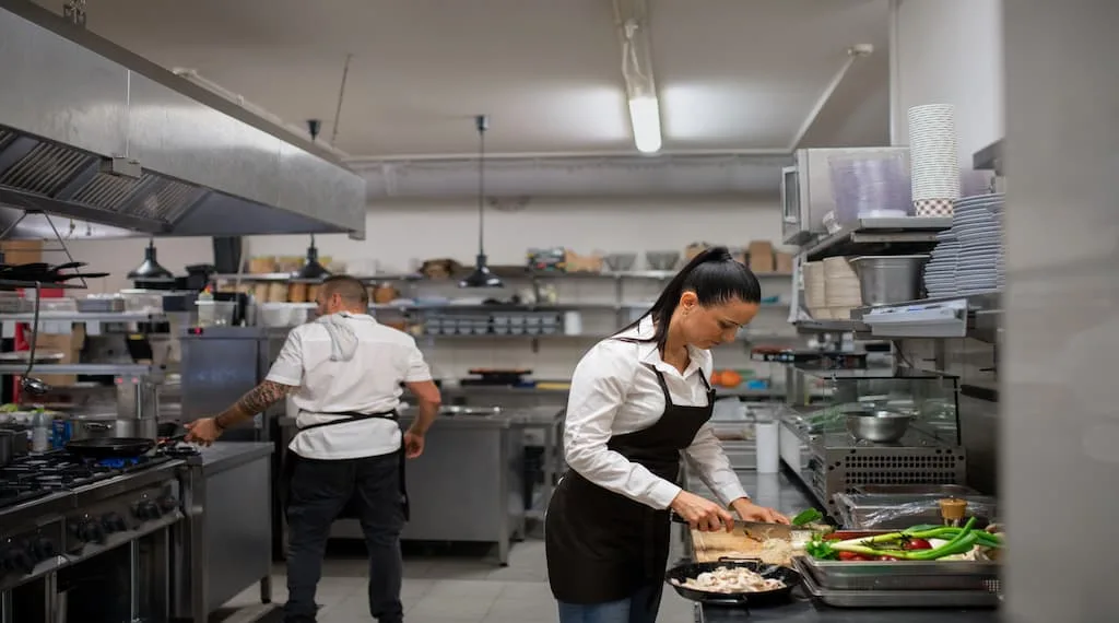 Commercial Kitchen Shelving in a Pro Kitchen