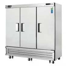 Everest EBRF3 74" Three Solid Door Reach-In Refrigerator Freezer, Bottom Mount