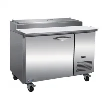 IKON IPP47 47" One Section Refrigerated Pizza Prep Table w/ Solid Door, (6) 1/3 GN pans, 12 cu. ft.
