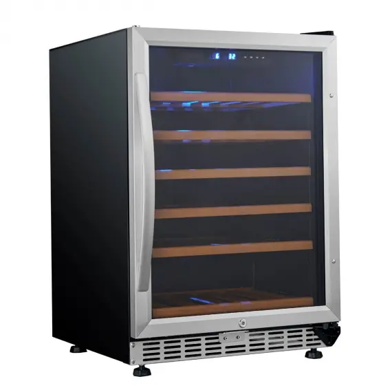 Eurodib USA USF54S 23" Glass Door Wine Refrigerator, Single Temperature, 57 Bottles