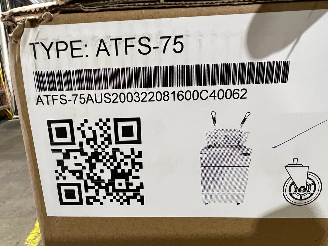 Atosa USA ATFS-75-LP Full Pot Floor Model Gas Fryer - Open box