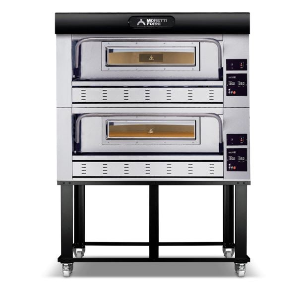 AMPTO P110G A2X 58" Double Deck Gas Pizza Oven 