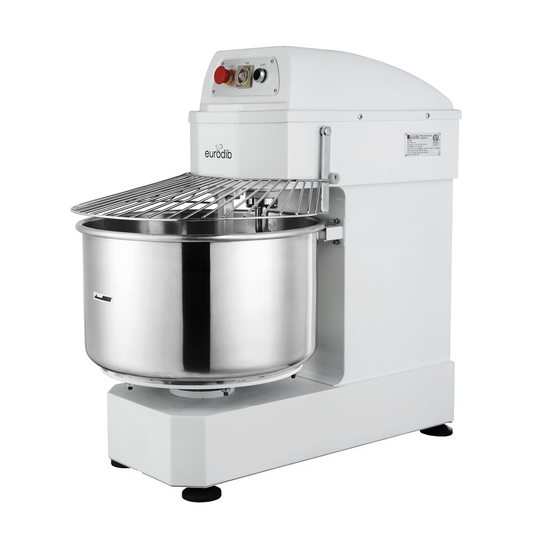 Eurodib USA LM50TETL Spiral Mixer with 50 qt Fixed Bowl, 1-Speed, 44 lbs Dough Capacity