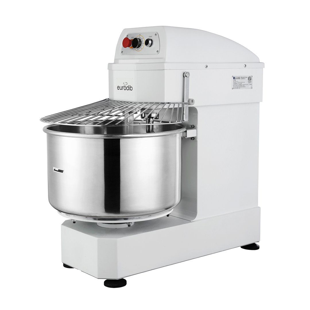 Eurodib USA LM50TETL Spiral Mixer with 50 qt Fixed Bowl, 1-Speed, 44 lbs Dough Capacity