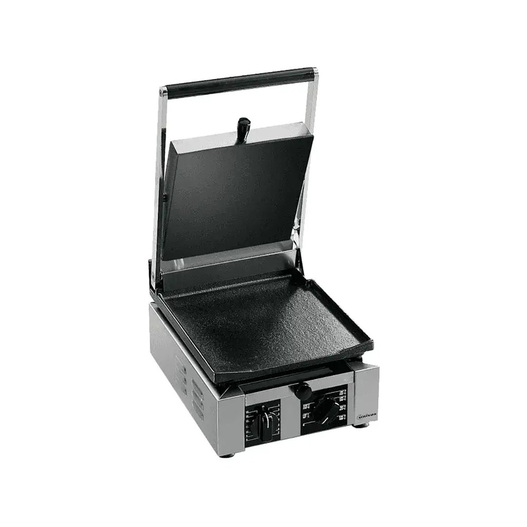 Univex PPRESS1F Single Cast Iron Panini Press w/ 10" x 10" Smooth Plates, 120V