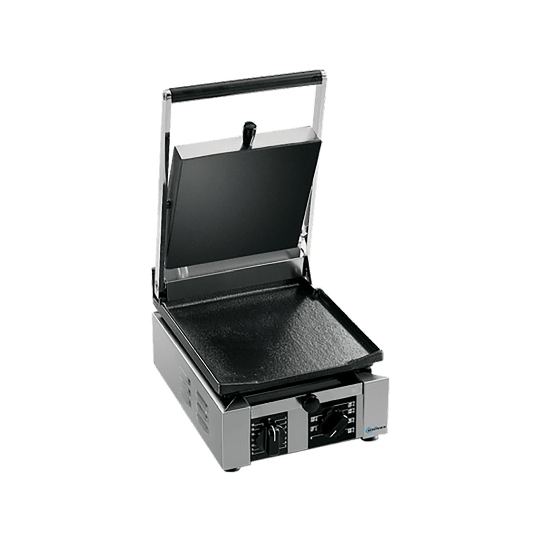 Univex PPRESS1RF Single Cast Iron Panini Press w/ 10" x 10" Grooved & Smooth Plates, 120V