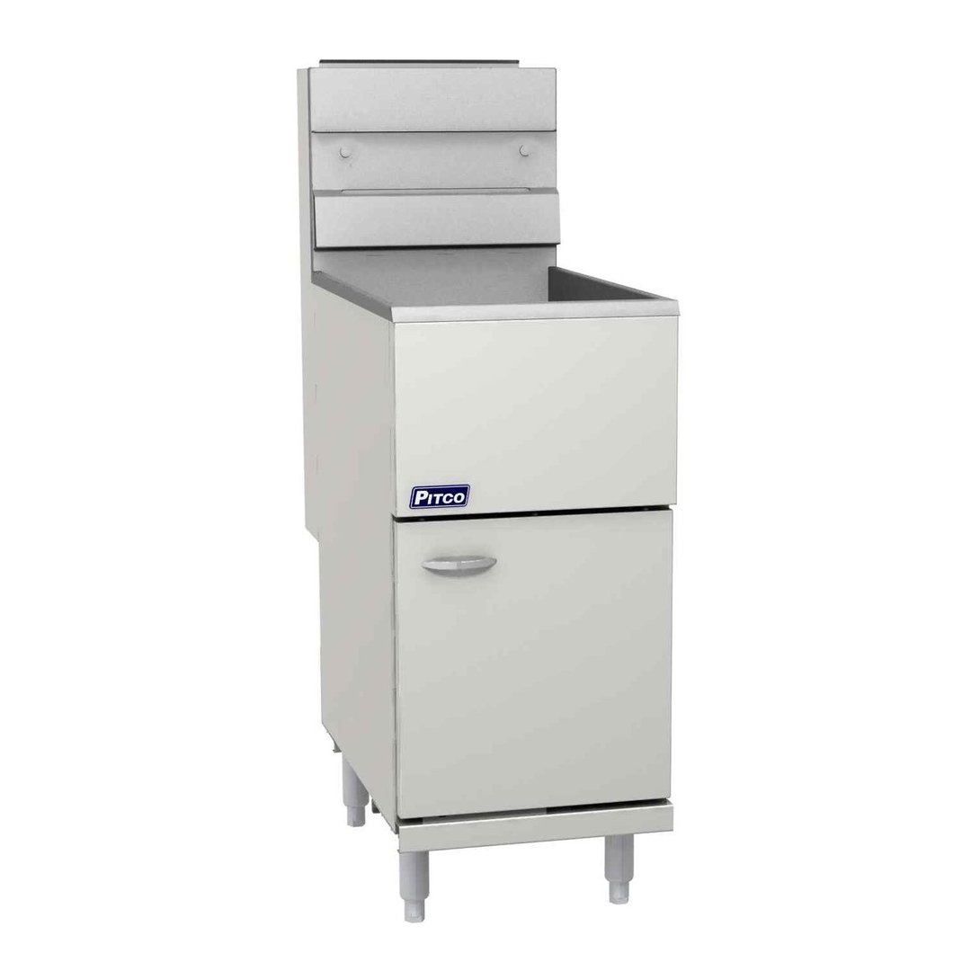 Pitco 35C+S Full Pot Floor Model Economy Gas Fryer w/ 35-40 lb. Capacity, 90.000 BTU