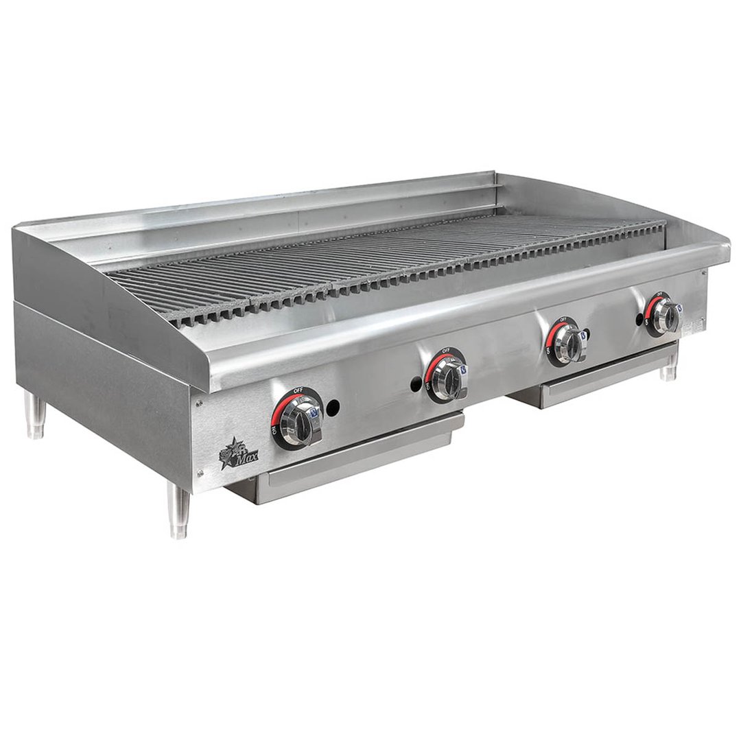 Star 6148RCBF 48" Countertop Gas Radiant Charbroiler w/ (4) Burners, 140.000 BTU