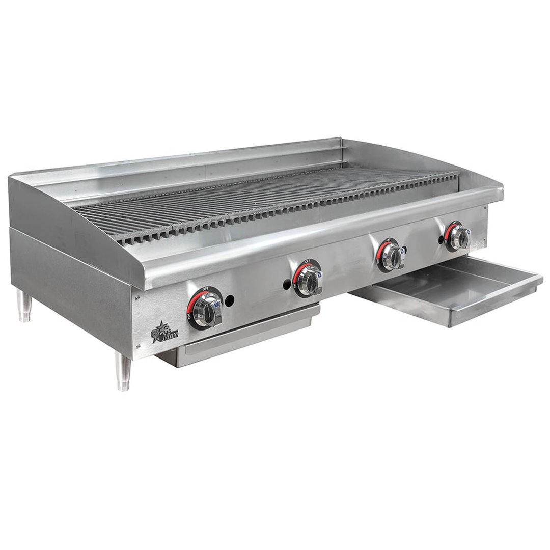 Star 6148RCBF 48" Countertop Gas Radiant Charbroiler w/ (4) Burners, 140.000 BTU
