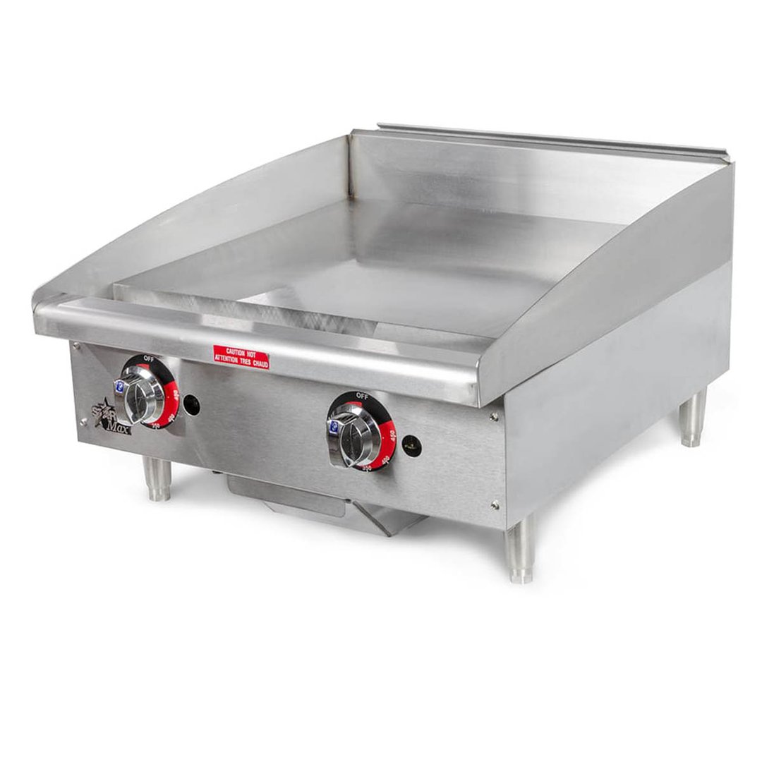 Star 624TF 24" Countertop Thermostatic Gas Griddle, 1" Steel Plate, 56.600 BTU