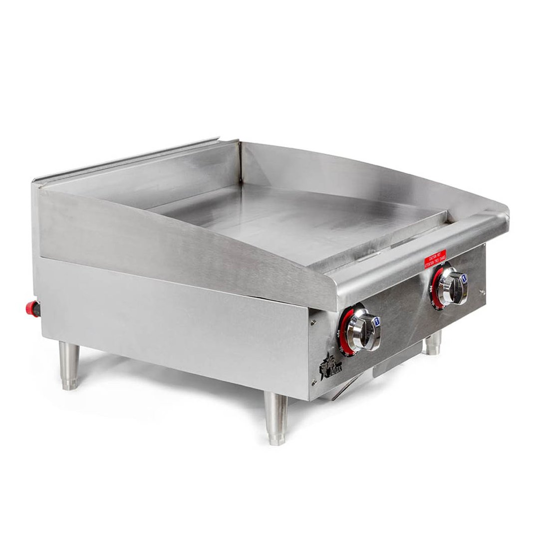 Star 624TF 24" Countertop Thermostatic Gas Griddle, 1" Steel Plate, 56.600 BTU