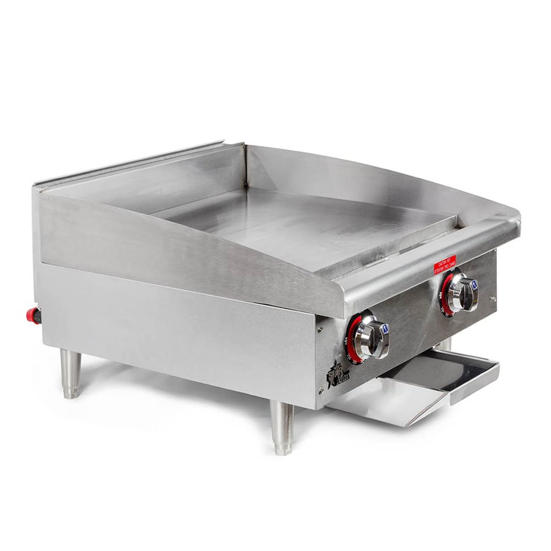 Star 624TF 24" Countertop Thermostatic Gas Griddle, 1" Steel Plate, 56.600 BTU
