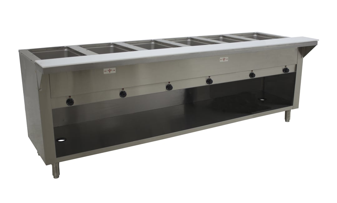 Advance Tabco HF-6E-240-BS 93" Electric Hot Food Table, (6) Open Wells 