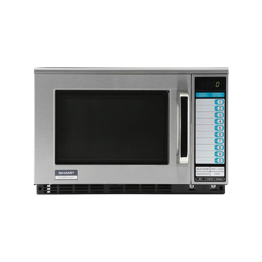 Sharp R-25JTF 2100W Heavy Duty Commercial Microwave Oven,Stainless Steel Door - Open box