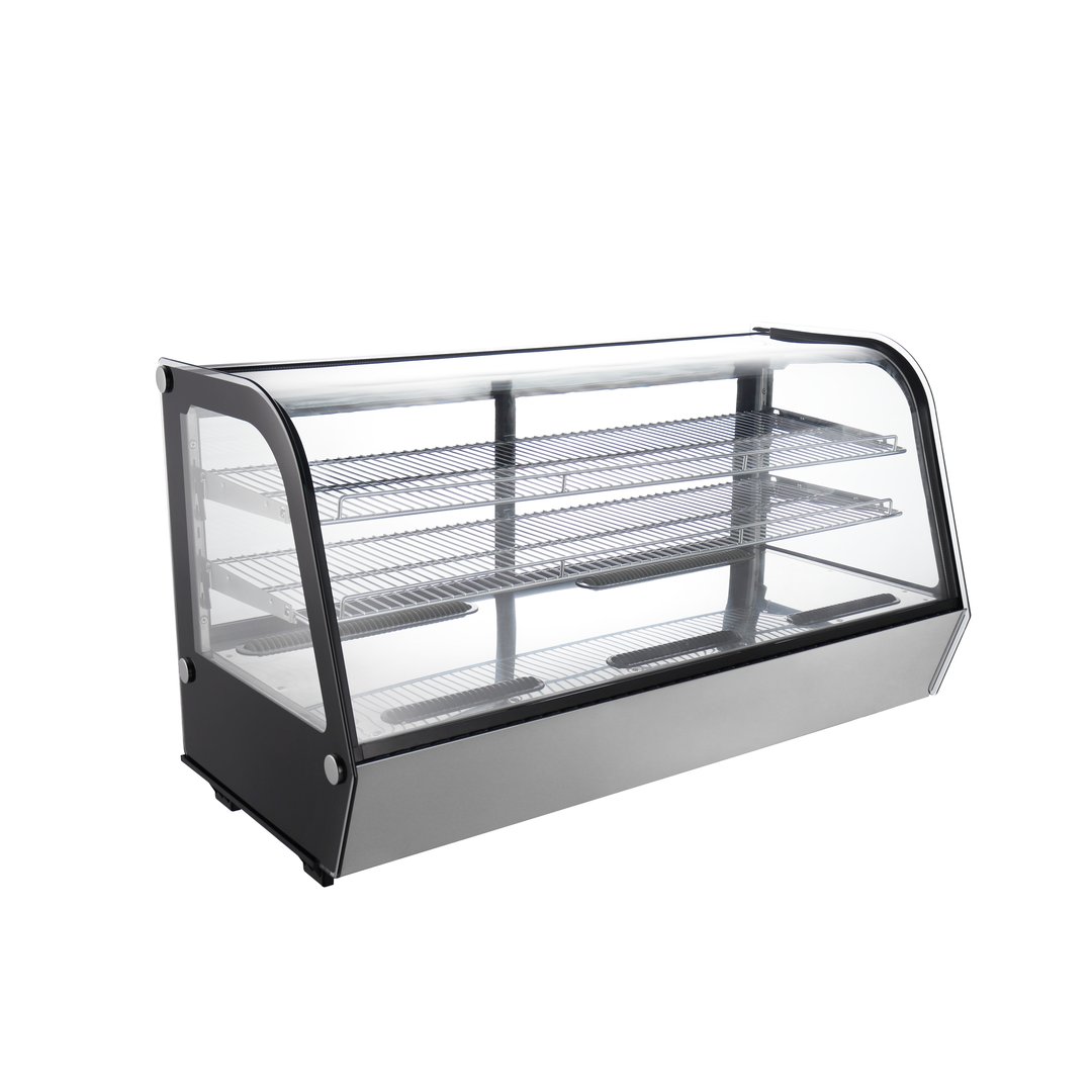 Black Diamond BDRCTD-200 48" Full Service Countertop Refrigerated Display Case with Sliding Glass Door, 2 Shelves - 7 cu. ft. / 340 w