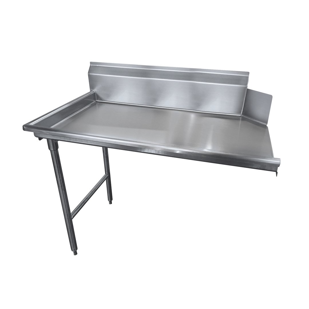 Advance Tabco DTC-S70-96L-X 95" Clean Straight Dishtable w/ Left Table, 10.5" Backsplash