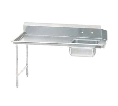 Advance Tabco DTS-S70-48L 47" Straight Soiled Dishtable w/ Left Table, Pre-Rinse Sink, Crossrails