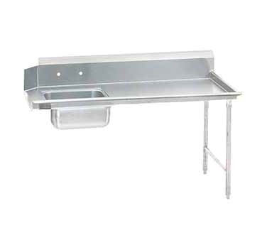 Advance Tabco DTS-S70-96R-X 95" Straight Soiled Dishtable w/ Right Table, Pre-Rinse Sink, 10.5" Backsplash