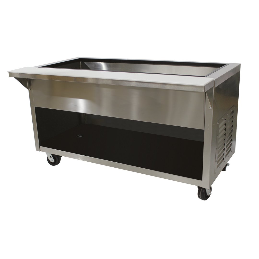 Advance Tabco HDCPU-2-BS 31" Heavy-Duty Ice-Cooled Table with Enclosed Base, (2) Pan