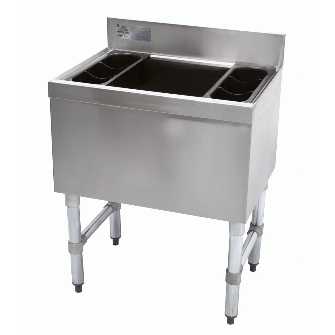 Advance Tabco SLI-12-36-X 36" Stainless Steel Underbar Ice Bin / Cocktail Unit, 119 Ibs. Capacity