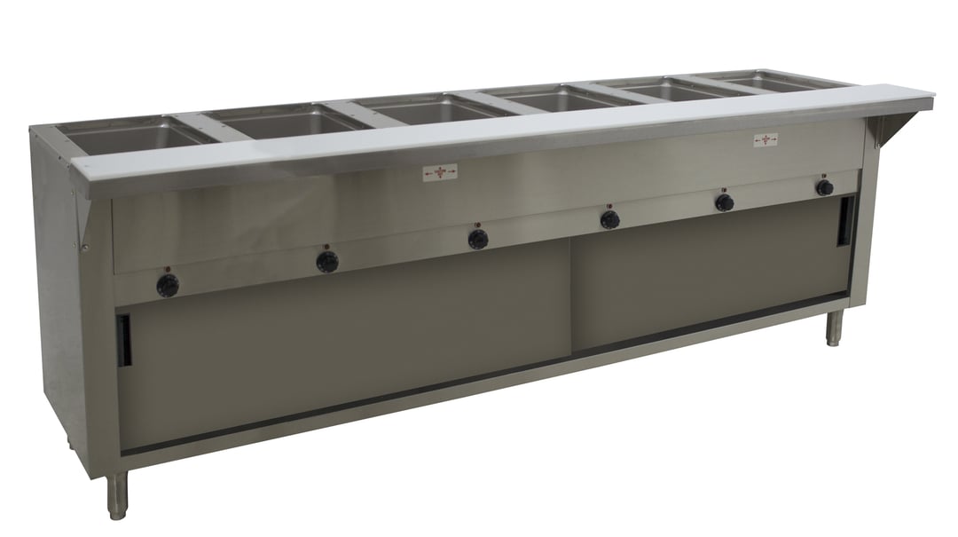 Advance Tabco SW-6E-240-DR 93" Electric Hot Food Table, (6) Sealed Wells