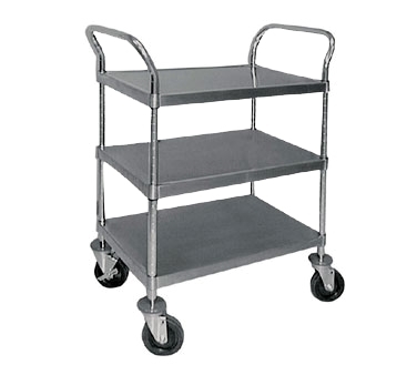Advance Tabco UC-3-2433 Stainless Steel 3 Shelf Open Utility Cart w/ Shelf Size 24" x 33"