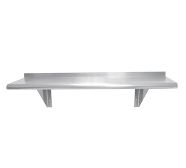 Advance Tabco WS-18-48-16 16 Gauge Satin Stainless Steel Wall Mounted Shelf - 48" x 18"