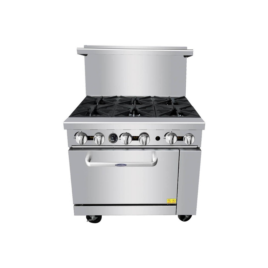 Atosa USA AGR-6B-LP 36" Liquid Propane Gas Restaurant Range w/ (6) Open Burners, 219.000 BTU