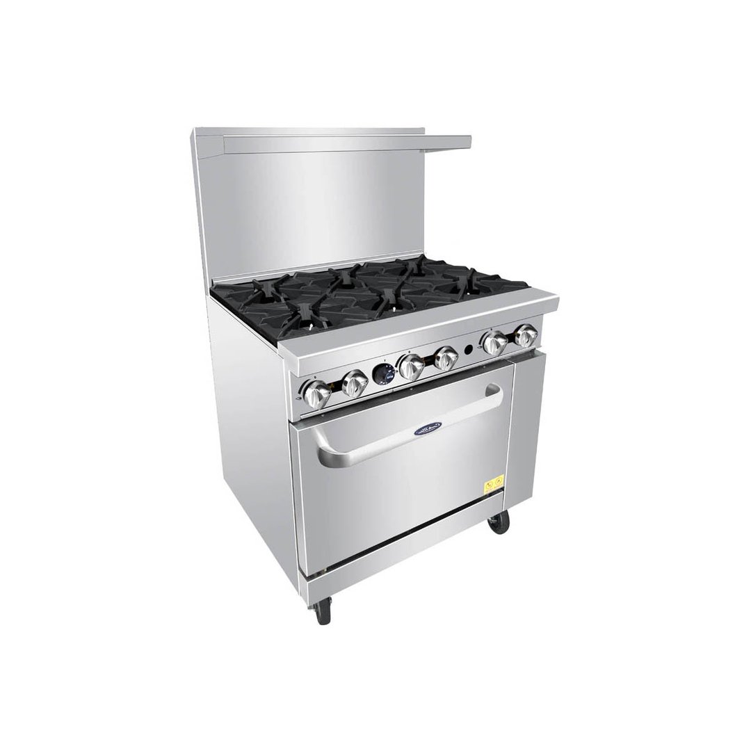 Atosa USA AGR-6B-LP 36" Liquid Propane Gas Restaurant Range w/ (6) Open Burners, 219.000 BTU