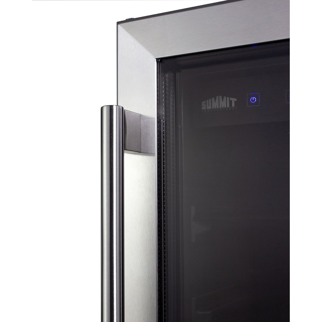 Summit ALBV15 Undercounter Beverage Center with Glass Door, in Black, 2.3 cu.ft