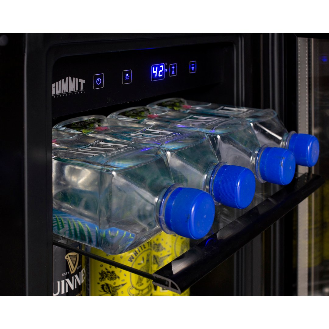 Summit ALBV15 Undercounter Beverage Center with Glass Door, in Black, 2.3 cu.ft