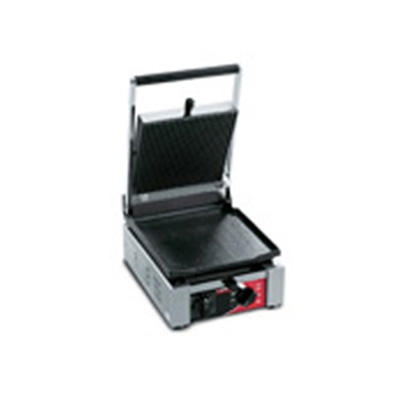 Alfa International ELIO R 15" Mini Sandwich Panini Grill w/ Timer, Cast Iron Grooved Plates, 120V