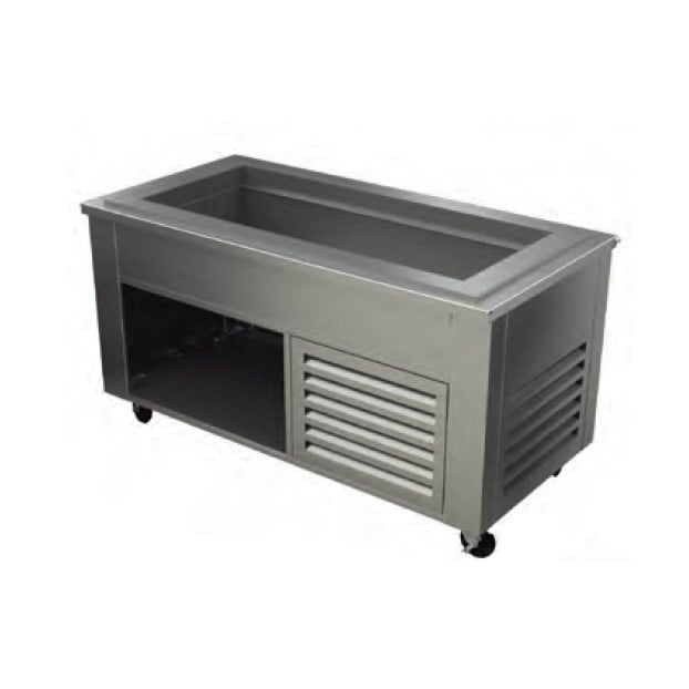 Alluserv ACF9C6 94" Evolution Series Recessed Cold Food Counter w/ Enclosed Base, (6) Pan