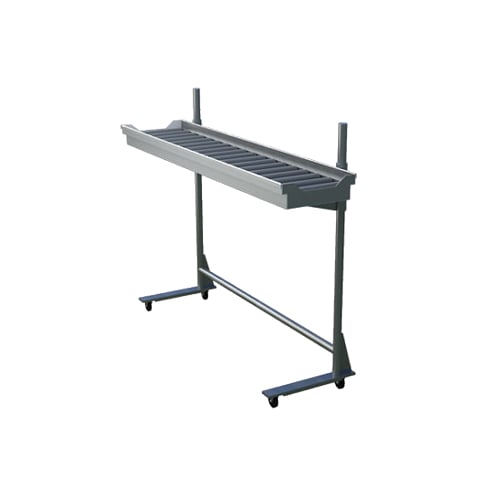 Alluserv CRC08 Stainless Steel Mobile Cantilever Tray Make-Up Conveyor w/ 8 Section